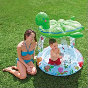 Intex Sea Turtle Shade Inflatable Baby Pool